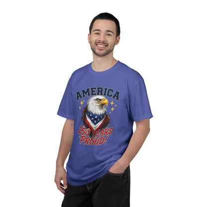 America Eagle 250 Years Proud T-Shirt | Patriotic Bald Eagle Tee - 250th Anniversary