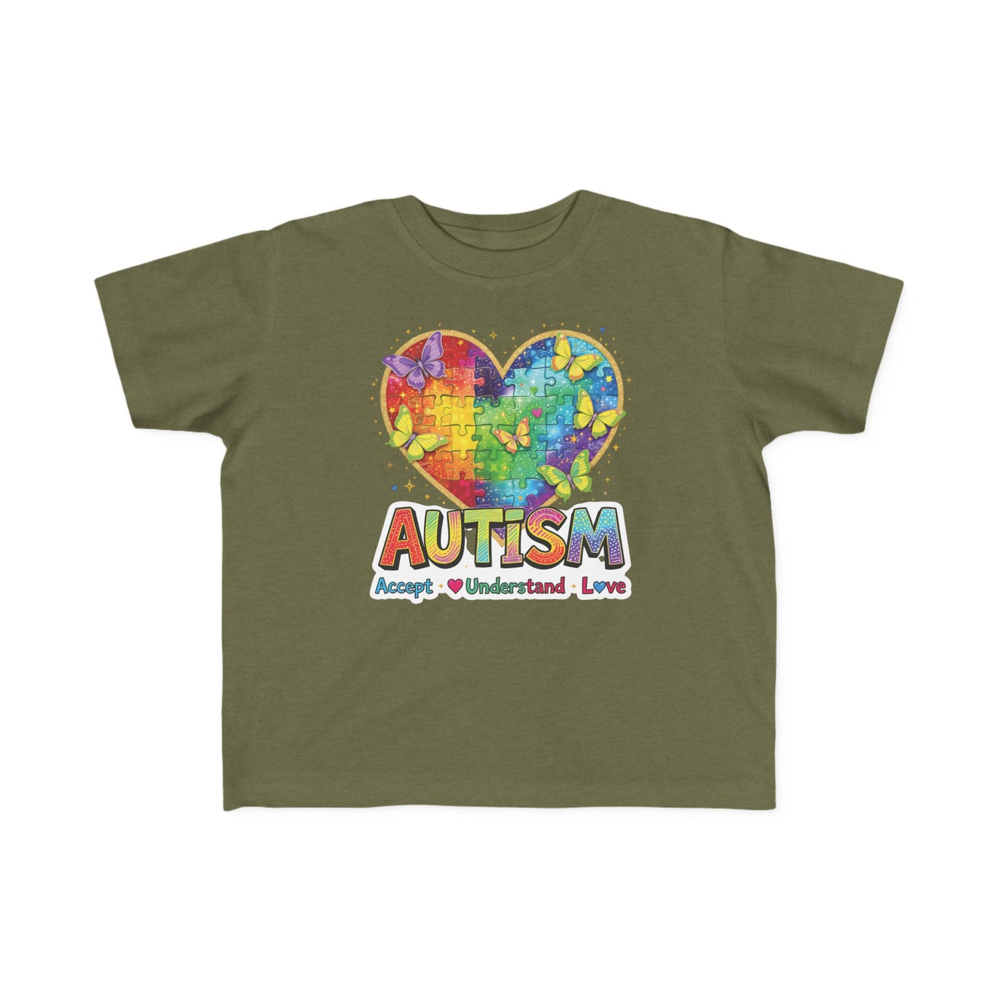 Autism Puzzle Heart Toddler Tee | Accept Understand Love