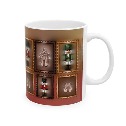 Nutcracker Pattern Mug | Christmas Nutcracker Tiles Coffee Cup