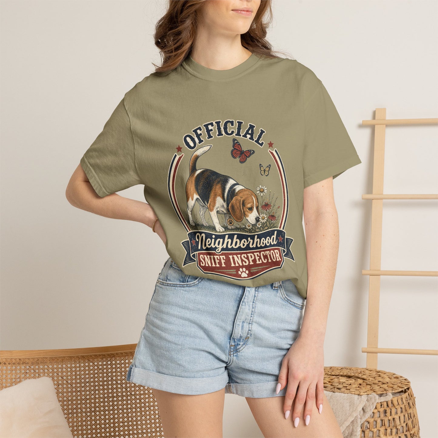 Official Neighborhood Sniff Inspector Beagle T-Shirt | Dog Lover Tee