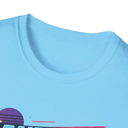 Raised on Jesus & Hose Water T-Shirt | Retro Neon Christian Faith Graphic