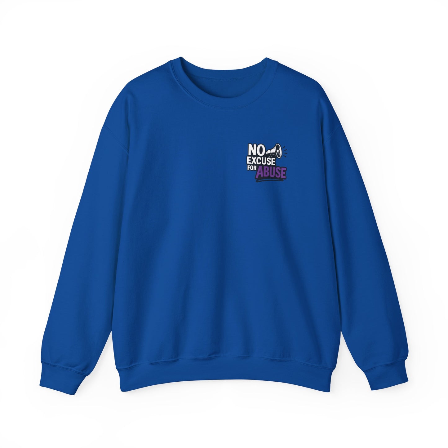 Awareness Sweatshirt - Unisex Heavy Blend™ Crewneck Sweatshirt, Domestic Violence Support Jumper, No Excuse For Abuse
