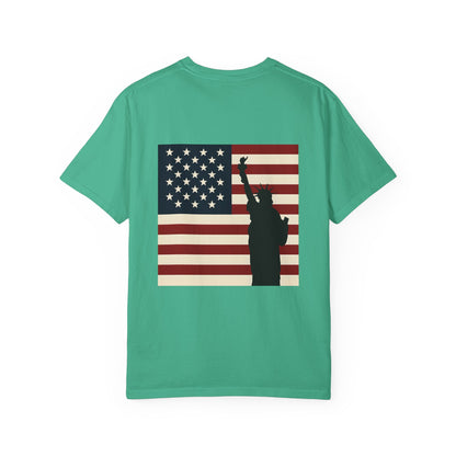 Freedom Patriotic T-shirt, Statue of Liberty, USA Independence Day Tee, Liberty Island Shirt, America Flag Top, Patriotic July 4th Gift