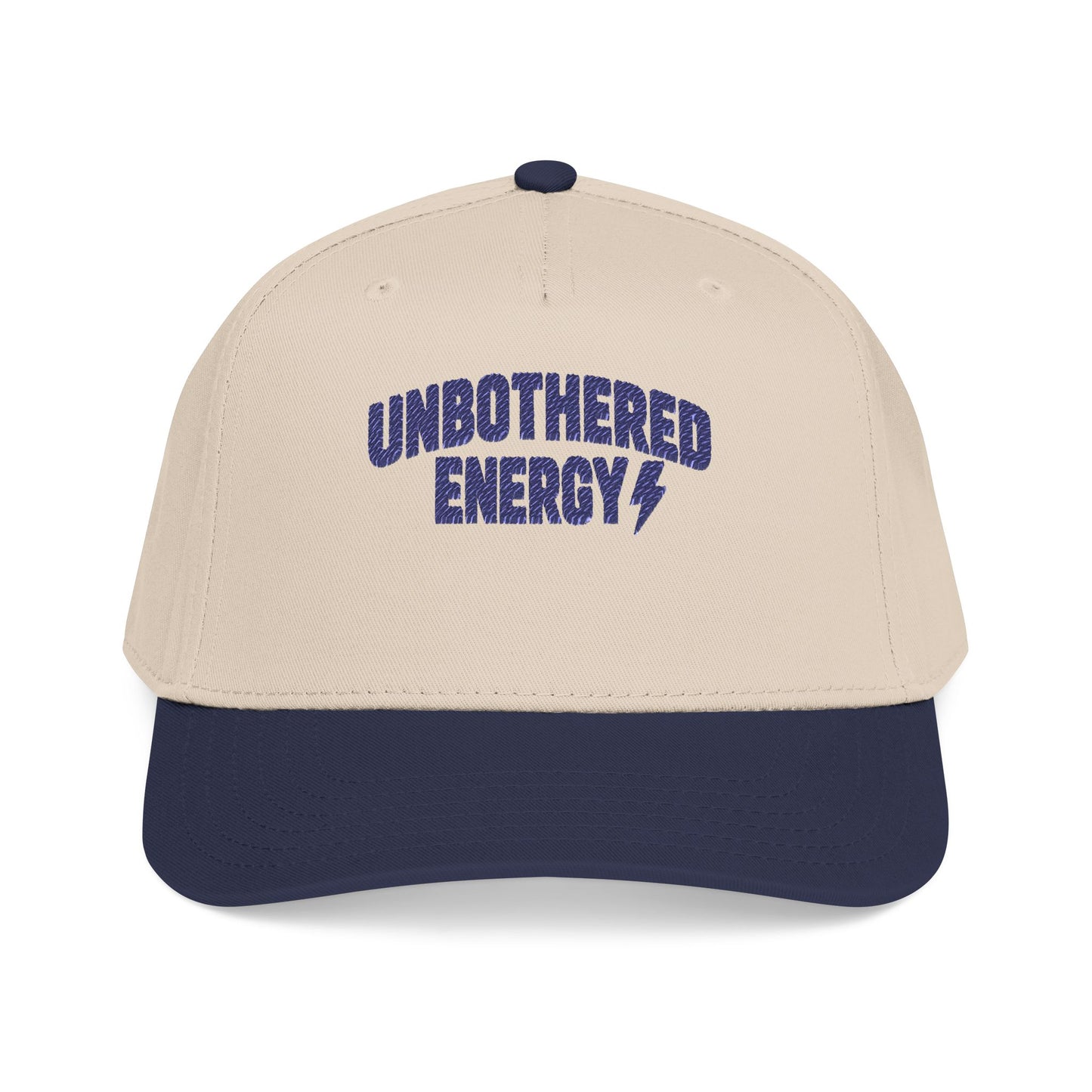 Unbothered Energy Mid Profile Baseball Cap | Embroidered Phrase