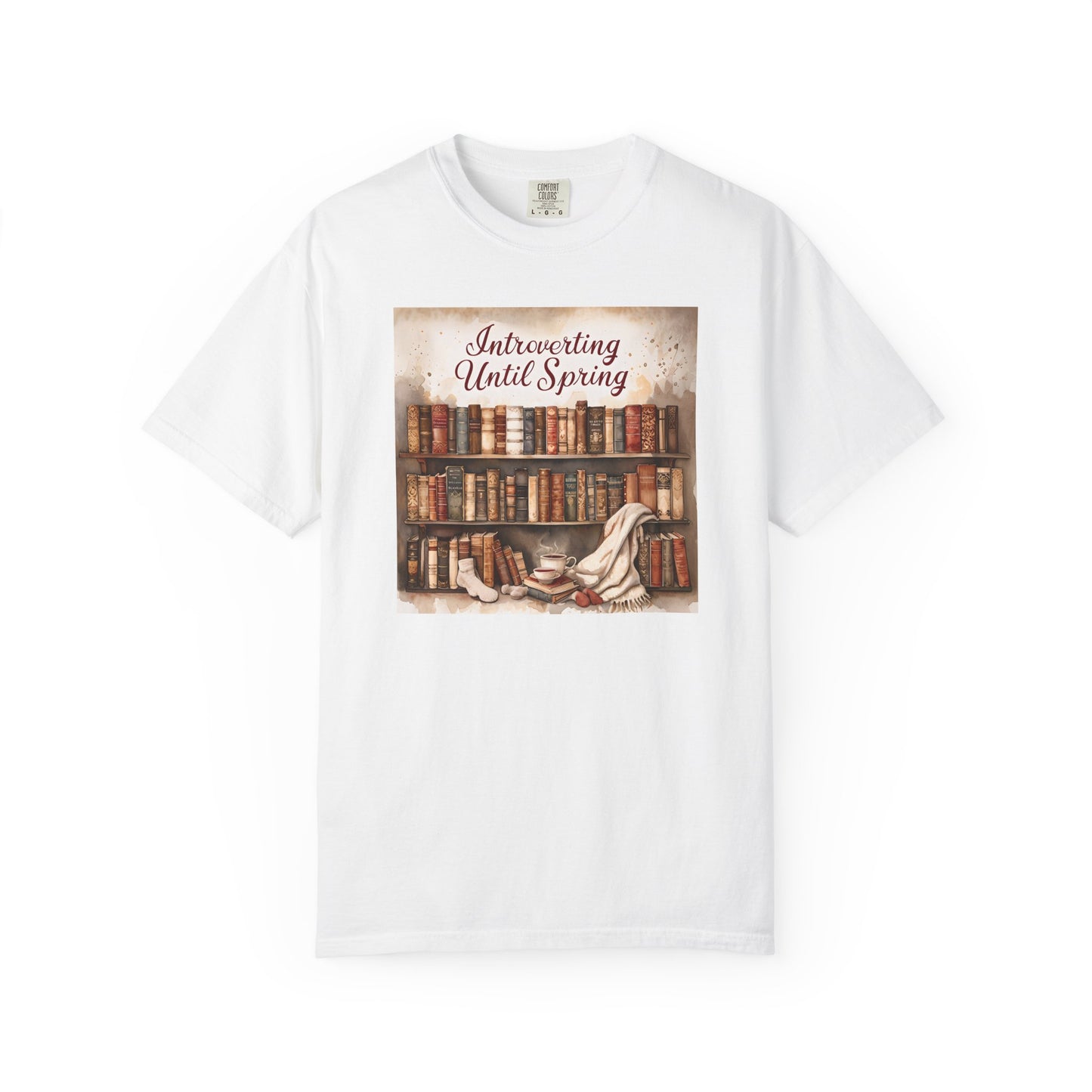 Introverting Until Spring T-Shirt, Cozy Literary Tee, Perfect Gift for Book Lovers, Spring Vibes Shirt, Relaxed Fit Fashion