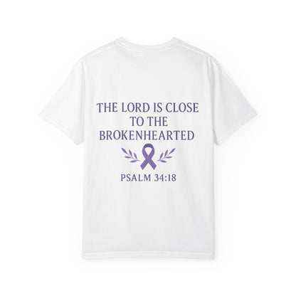 Garment-Dyed T-Shirt with Inspirational Quote, Unisex Motivational Tee, Gift for Faith, Comfort Clothing, Christian Apparel, Awareness