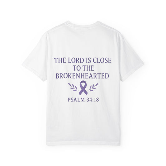Garment-Dyed T-Shirt with Inspirational Quote, Unisex Motivational Tee, Gift for Faith, Comfort Clothing, Christian Apparel, Awareness
