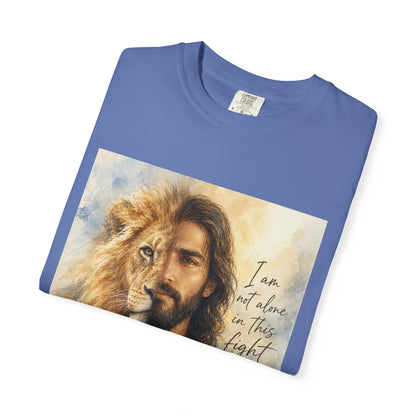Jesus Lion of Judah t-shirt | I am not alone in this fight Christian tee