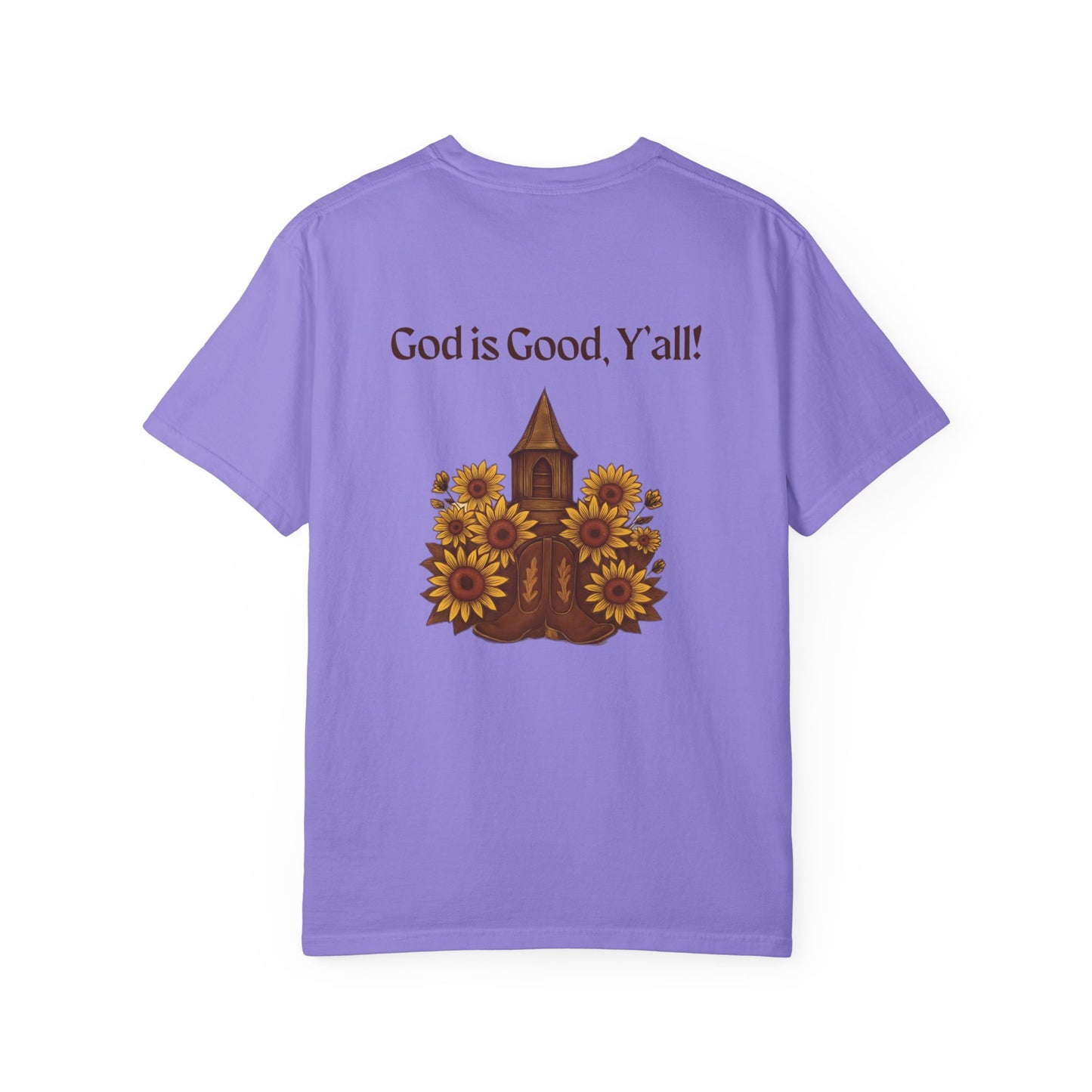 Unisex Sunflower Tee - Inspirational T-Shirt, God is Good Y'all, Casual Wear, Gift for Gardeners, Faith-Based Apparel