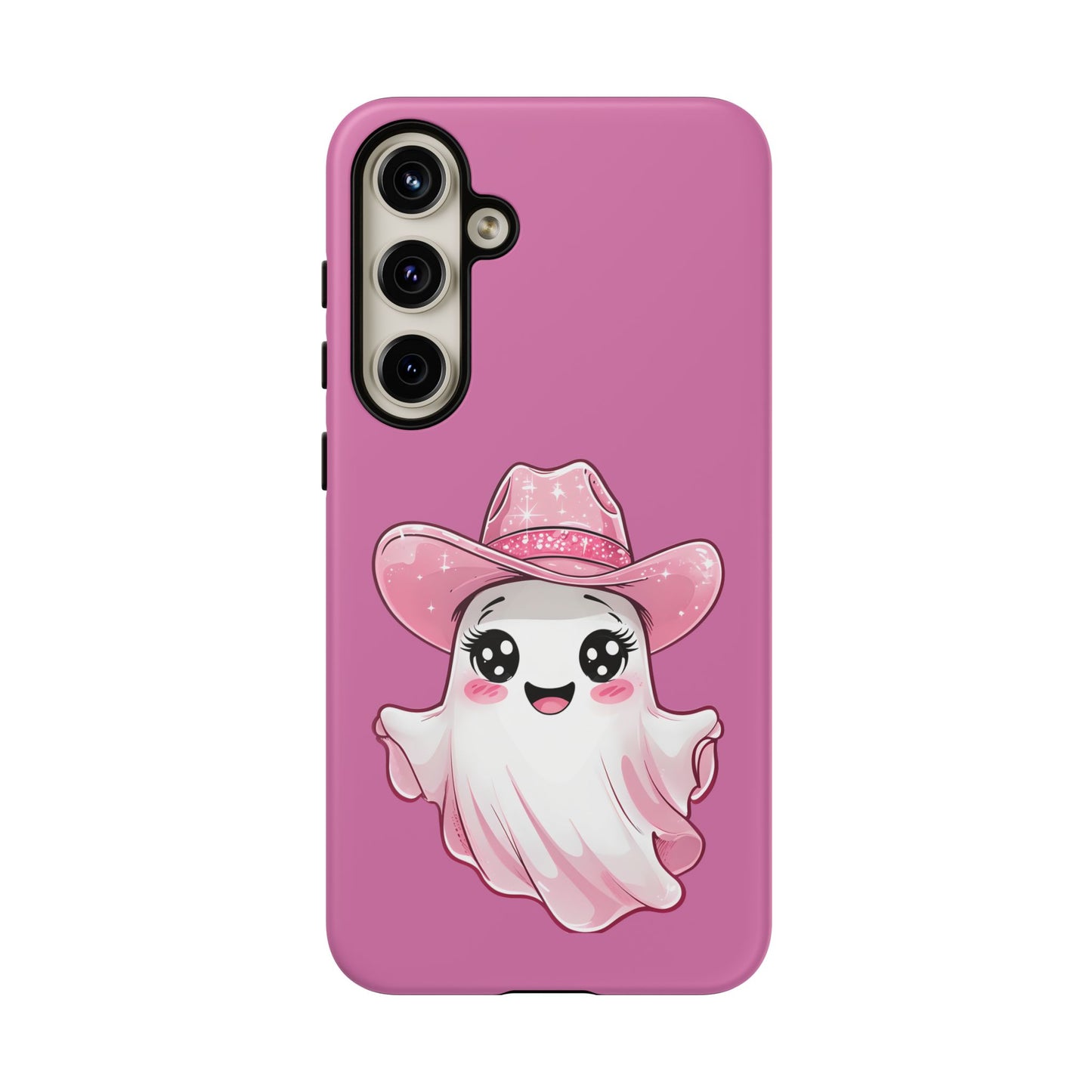 Cute Ghost Phone Case - Fun, Whimsical, Kawaii, Halloween, Gift Idea, Pink Ghost Design