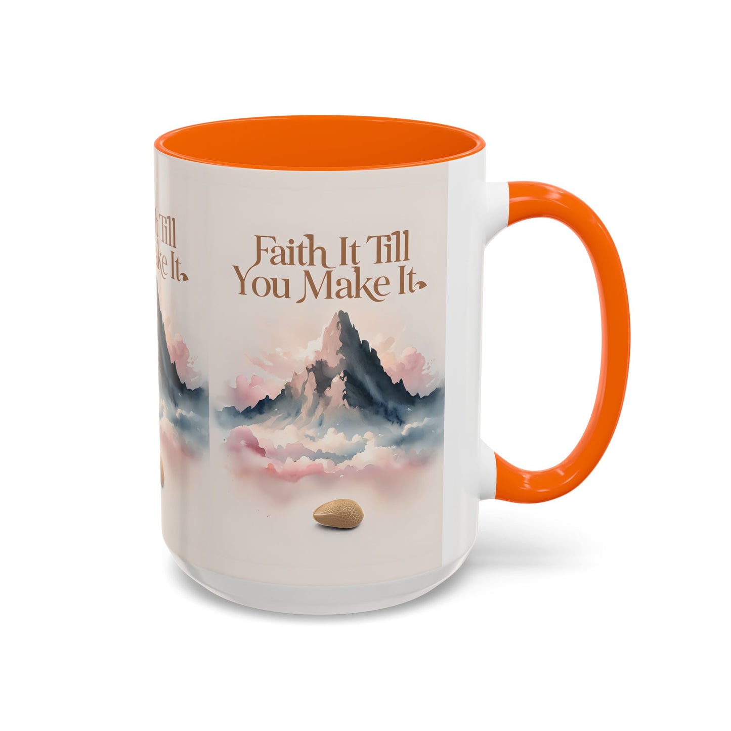 Faith It Till You Make It Coffee Mug, Motivational Drinkware, Inspirational Gift, Morning Coffee Cup, Self-Help Mug