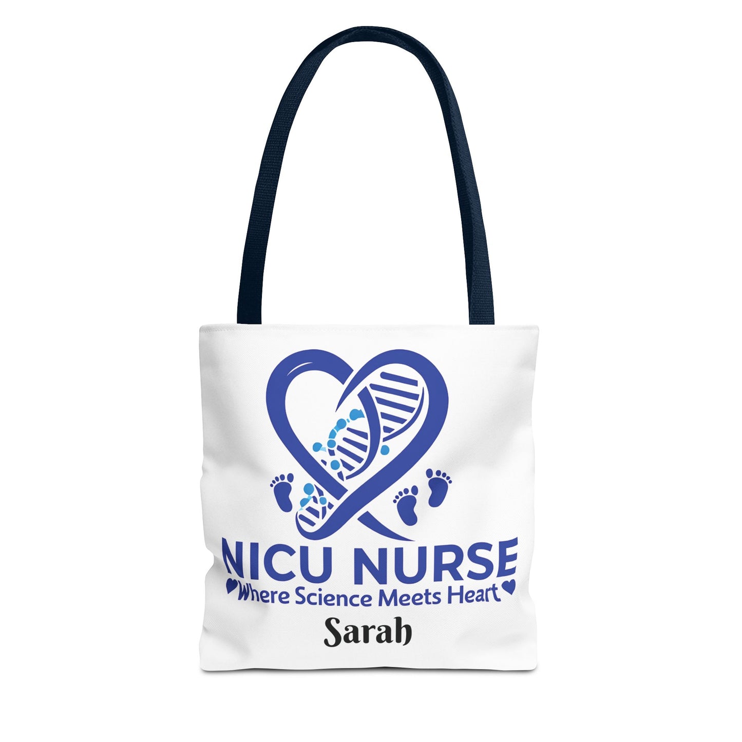 NICU Nurse Tote Bag, Science Meets Heart Bag, Gift for Nurses, Healthcare Tote, Personalized Nurse Gift