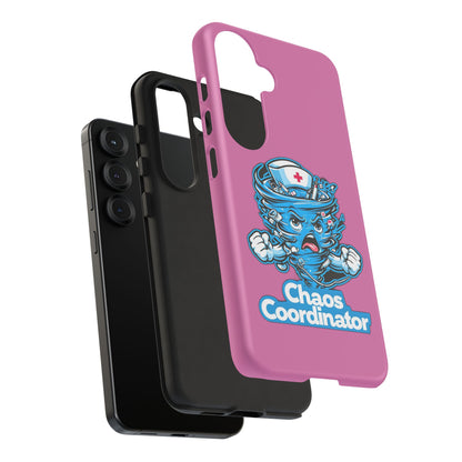 Chaos Coordinator Phone Case, Fun Nurse Gift, Tough Cases for Healthcare Heroes, Unique Cell Phone Cover, Funny Medical Humor/ Pink