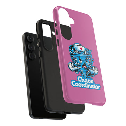 Chaos Coordinator Phone Case, Fun Nurse Gift, Tough Cases for Healthcare Heroes, Unique Cell Phone Cover, Funny Medical Humor/ Pink