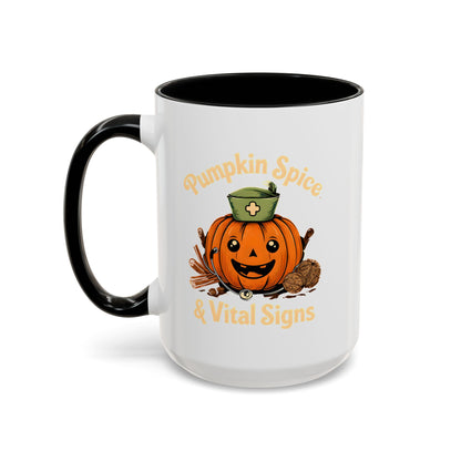Pumpkin Spice Coffee Mug - Perfect for Fall Decor, Nursing Gifts, Halloween Parties, Cozy Mornings, Harvest Gatherings