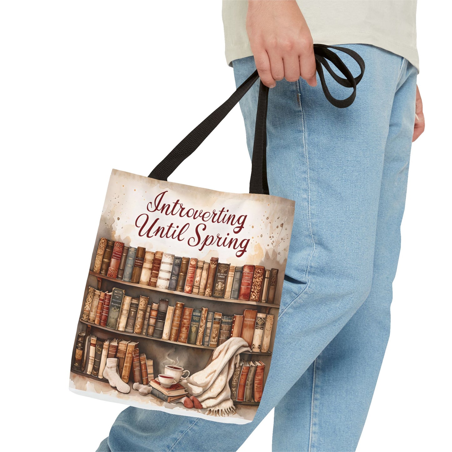 Introvert Tote Bag - Book Lover's Accessory, Everyday Use, Literary Gift, Spring Vibes, Book Club Essentials