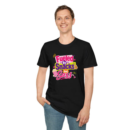 Fueled by Snacks and Sass T-Shirt | Snack Quote Tee