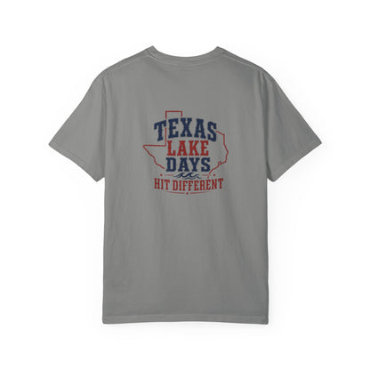 Texas Lake Days Hit Different T-shirt | State Outline Lake Life