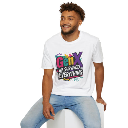 Gen X We Survived Everything T-Shirt | 90s Retro Graphic Tee