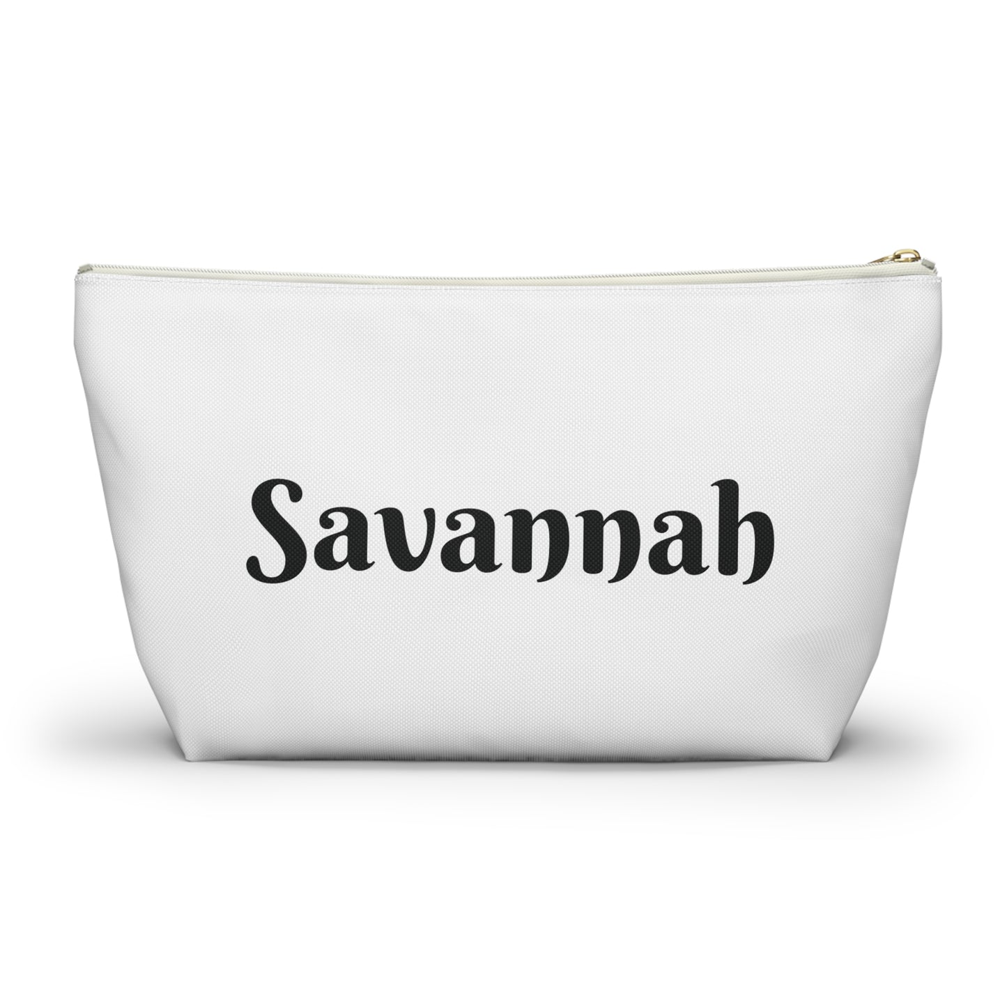 Bride Squad Accessory Pouch, Personalized Bridesmaid Makeup Bag | Floral Wreath Design
