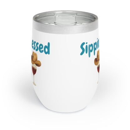 Texas Blessed Wine Tumbler, Sippin' Sweet Stainless Steel Cup, Chill Drink Holder, Relaxing Beverage Container, Wine Lover Gift Idea
