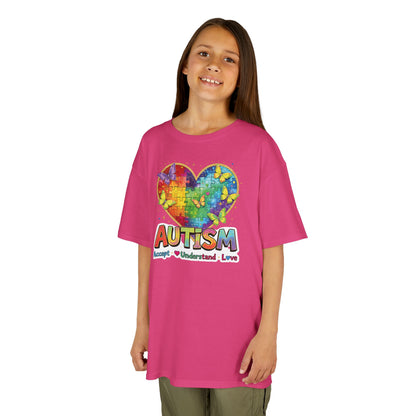 Autism Puzzle Heart Kids Tee | Accept Understand Love