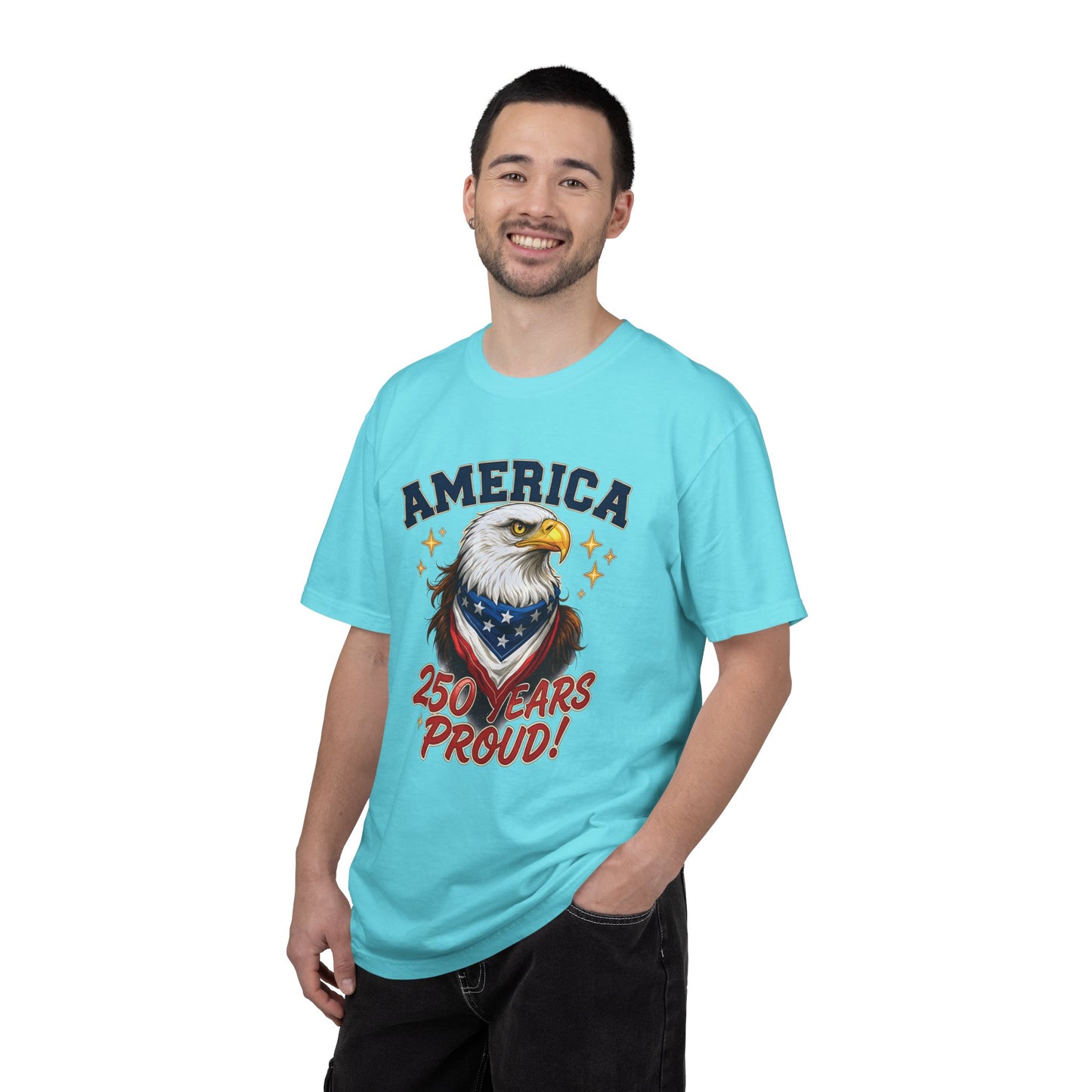 America Eagle 250 Years Proud T-Shirt | Patriotic Bald Eagle Tee - 250th Anniversary