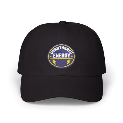 Unbothered Energy embroidered patch Classic Dad Cap | Lightning Bolt Dad Hat