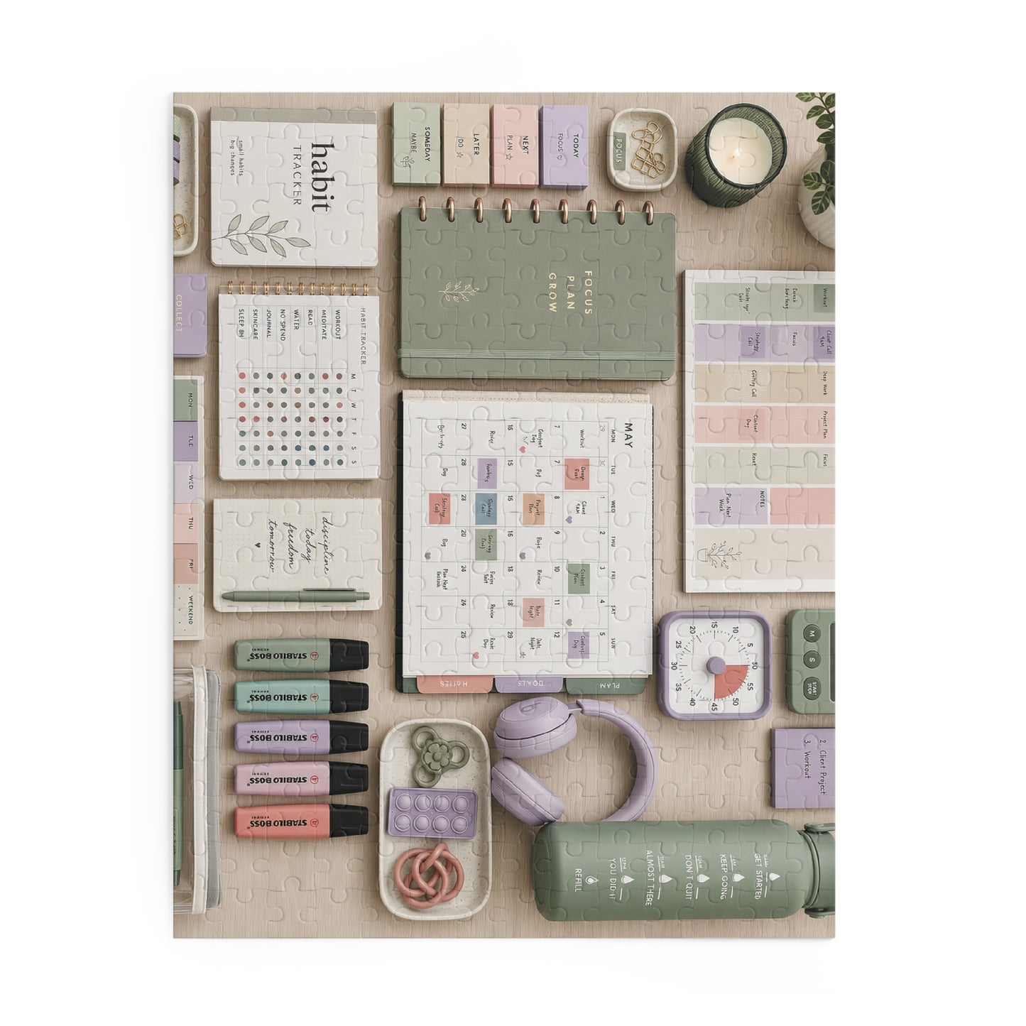Executive Function Command Center Neurodivergent Flatlay Puzzle
