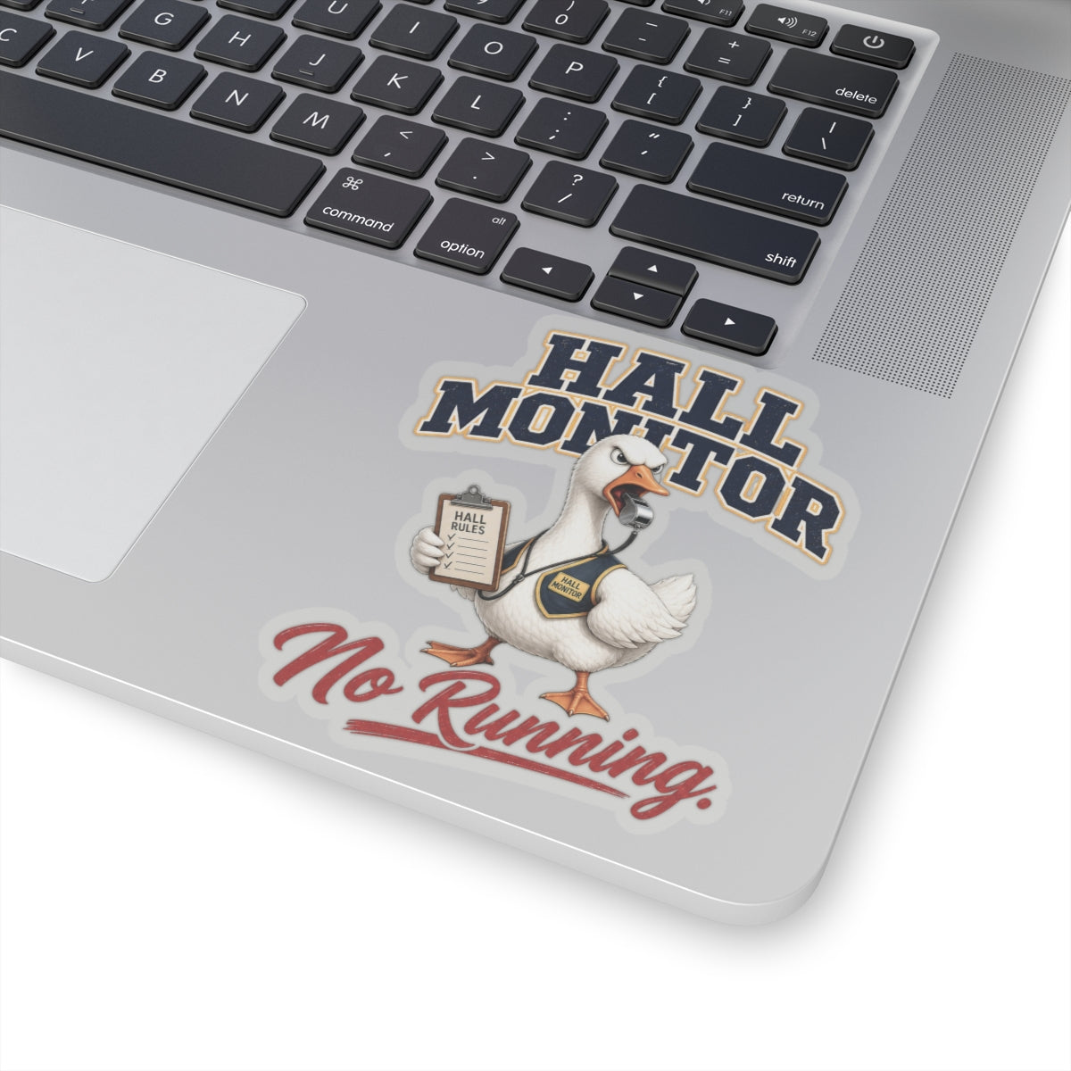 Hall Monitor Goose No Running Sticker | Kiss-Cut Sticker