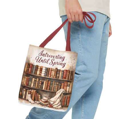 Introvert Tote Bag - Book Lover's Accessory, Everyday Use, Literary Gift, Spring Vibes, Book Club Essentials