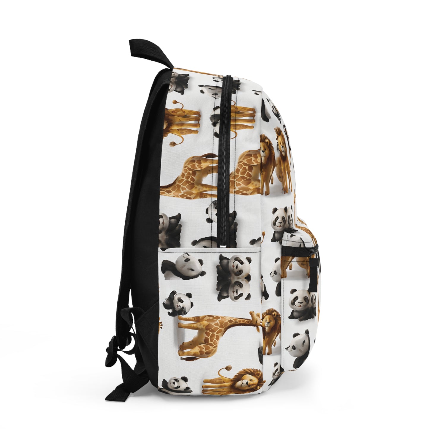 Personalized Animal Backpack for Kids | Lion Giraffe Panda Monkey Design | Boys Girls Zoo Bag | Custom Back to School Backpack