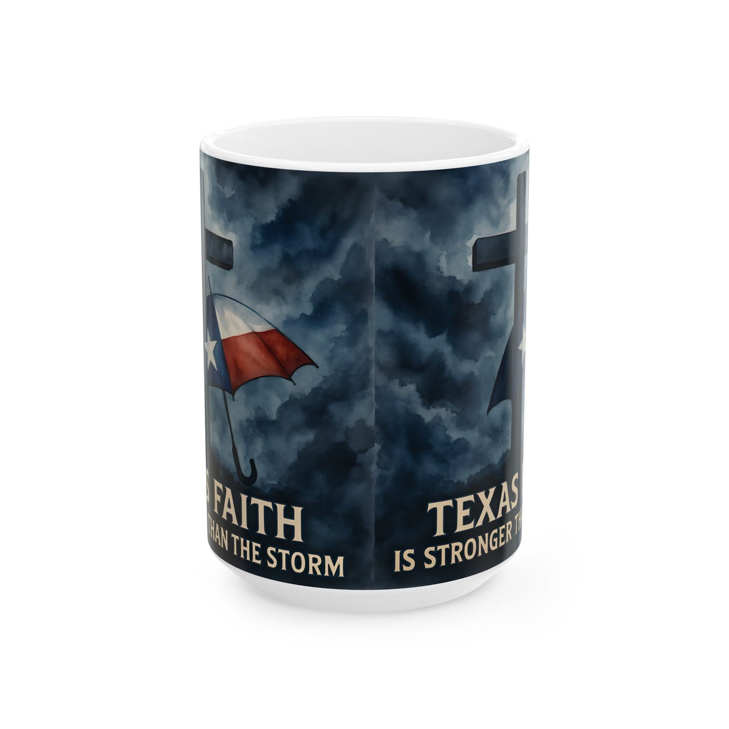 Texas Faith Ceramic Mug, Religious Coffee Cup, 11oz Christian Tea Mug, Scripture Verse Drinkware, Inspirational Quote Mug, Devotional Gift