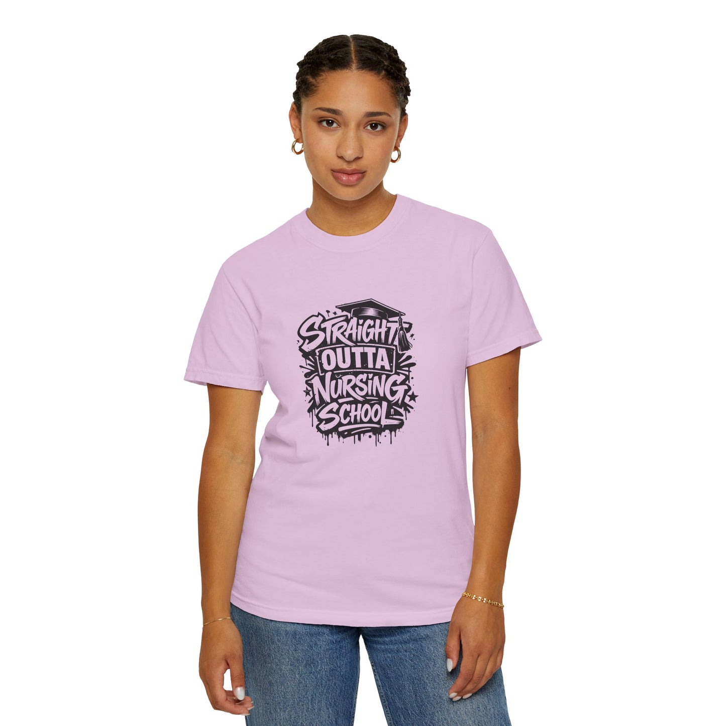 Straight Outta Nursing School T-shirt | Nursing Graduate Tee, Cap Graphic