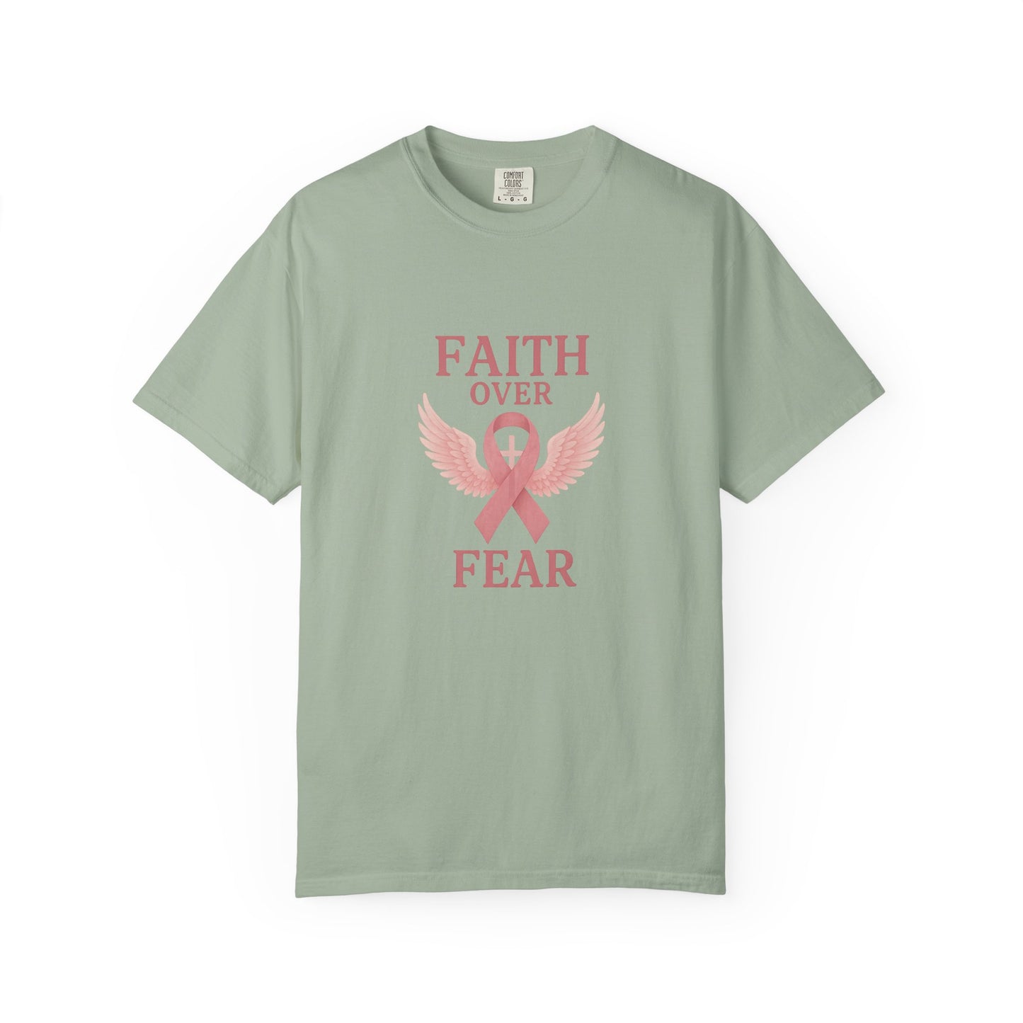 Faith Over Fear Unisex T-Shirt, Inspirational Shirt, Breast Cancer Awareness Tee, Gift for Support, Everyday Casual Wear