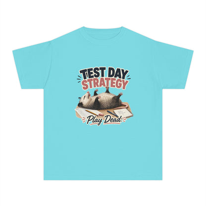 Test Day Strategy Play Dead Youth Tee | Possum Illustration, Back-to-School