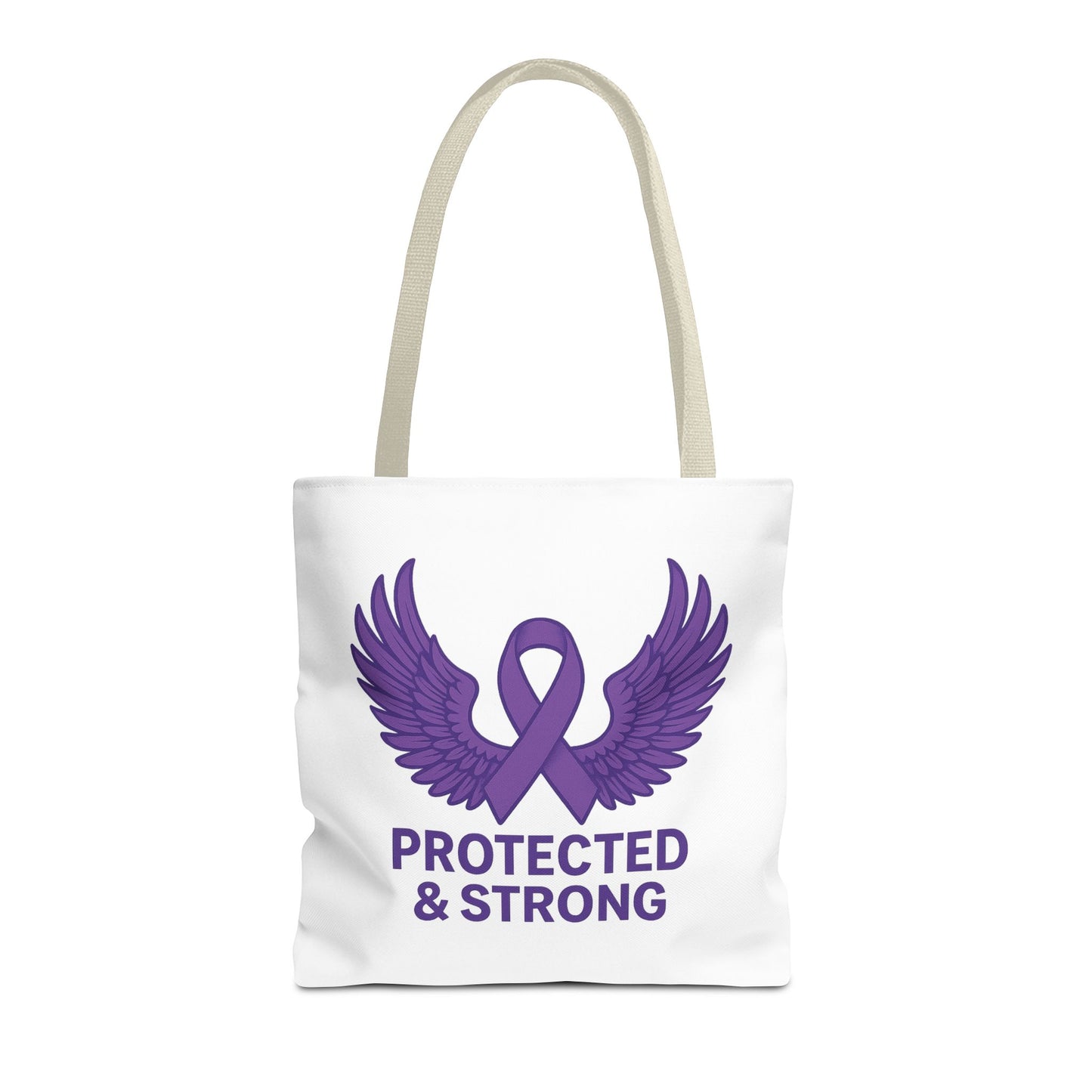 Protected and Strong Awareness Tote Bag, Eco-Friendly Shoulder Bag, Reusable Grocery Bag, Canvas Shopping Tote, Gift for Activists,
