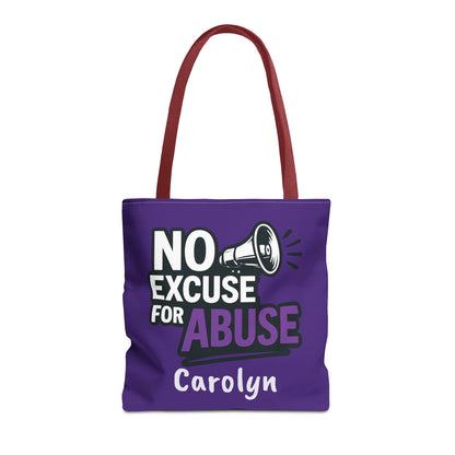 Empowerment Tote Bag - No Excuse for Abuse, Advocacy Tote, Eco-Friendly Bag, Fundraiser Gift, Awareness Campaign Bag