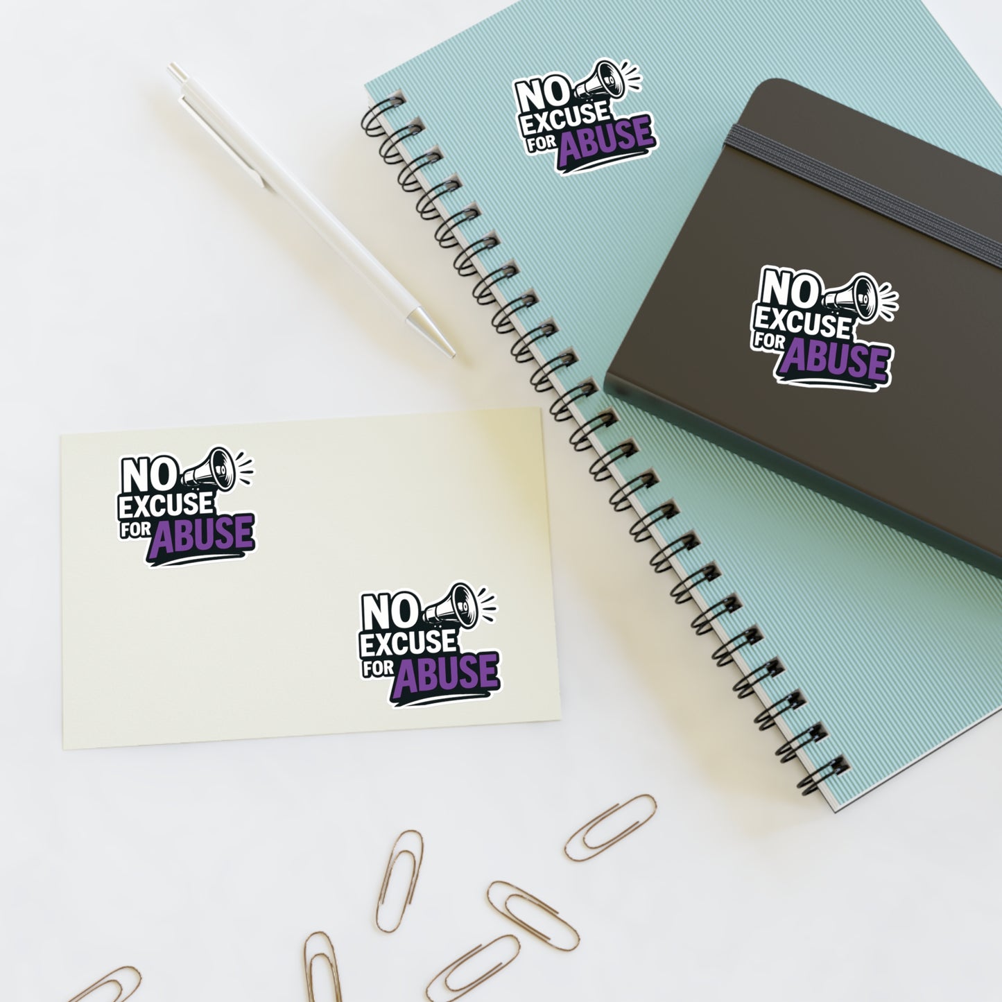 Empowerment Sticker Sheets - No Excuse for Abuse | Protest Stickers, Advocacy Decor, Gift for Social Activists, Awareness Campaigns