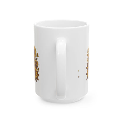 Sunflower Rustic Ceramic Mug - Charming Coffee Cup, Gift for Garden Lovers, Home Decor, Floral Tea Mug, Sunflower Lover's Gift