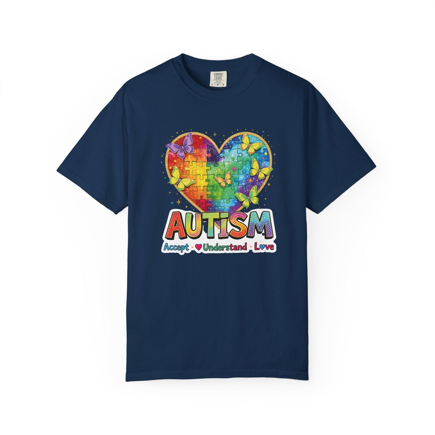 Autism Puzzle Heart T-shirt | Accept Understand Love