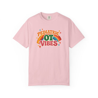 Pediatric OT Vibes T-shirt | Retro Rainbow Occupational Therapy Tee