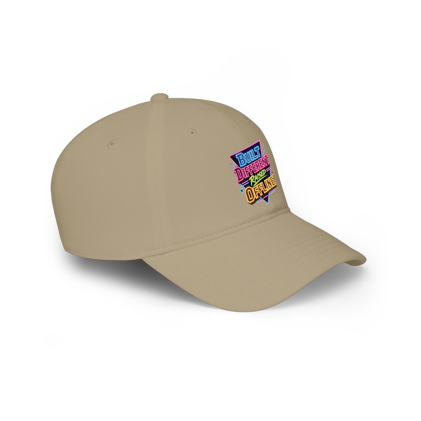 Built Different Offline graphic Baseball Cap | Retro Neon Patch