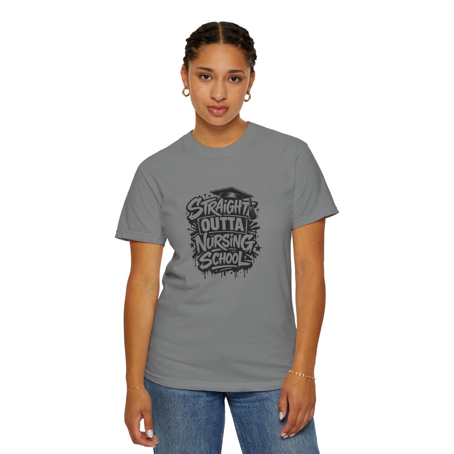 Straight Outta Nursing School T-shirt | Nursing Graduate Tee, Cap Graphic