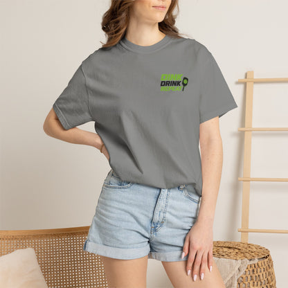 Dink Drink Repeat T-shirt | Pickleball Paddle Graphic