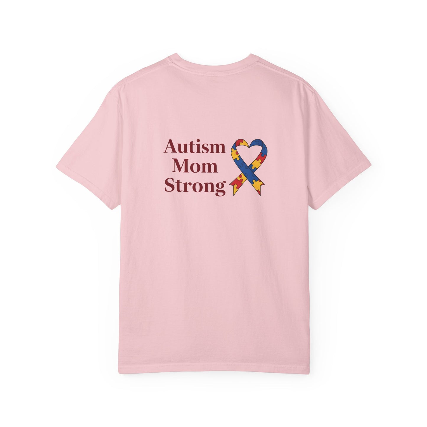 Autism Mom Strong T-shirt | Autism Awareness Puzzle Ribbon