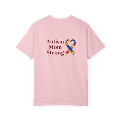 Autism Mom Strong T-shirt | Autism Awareness Puzzle Ribbon