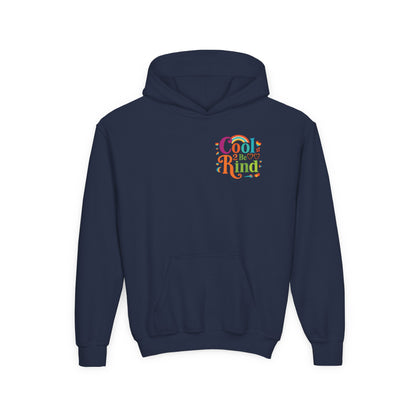 Cool 2 Be Kind Hoodie | Youth Hooded Sweatshirt, Colorful Rainbow Kindness Design