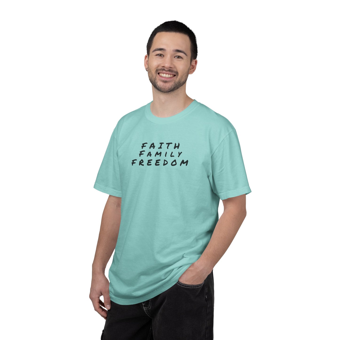 Faith Family Freedom Unisex T-shirt, Christian Tee, Faith Over Fear Shirt, Religious Apparel, Inspirational Clothing