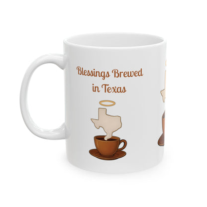 Texas Blessed Ceramic Mug, Funny Coffee Cup for Texans, Gift for Coffee Lovers, Southern Charm Home Decor, Unique Tea Mug